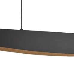 Lucande LED-riippuvalaisin Clavit, musta, 140 cm, himmennettävä