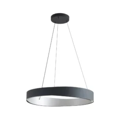 Lucande LED-riippuvalaisin Daelor, musta/alumiini, CCT, himmennettävä