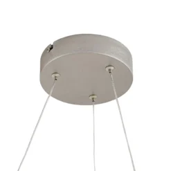 Lucande LED-riippuvalaisin Eloura, hopea, Ø58cm, metalli, CCT
