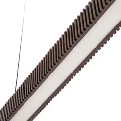 Lucande LED-riippuvalaisin Emara, tumma puu, tammi, CCT