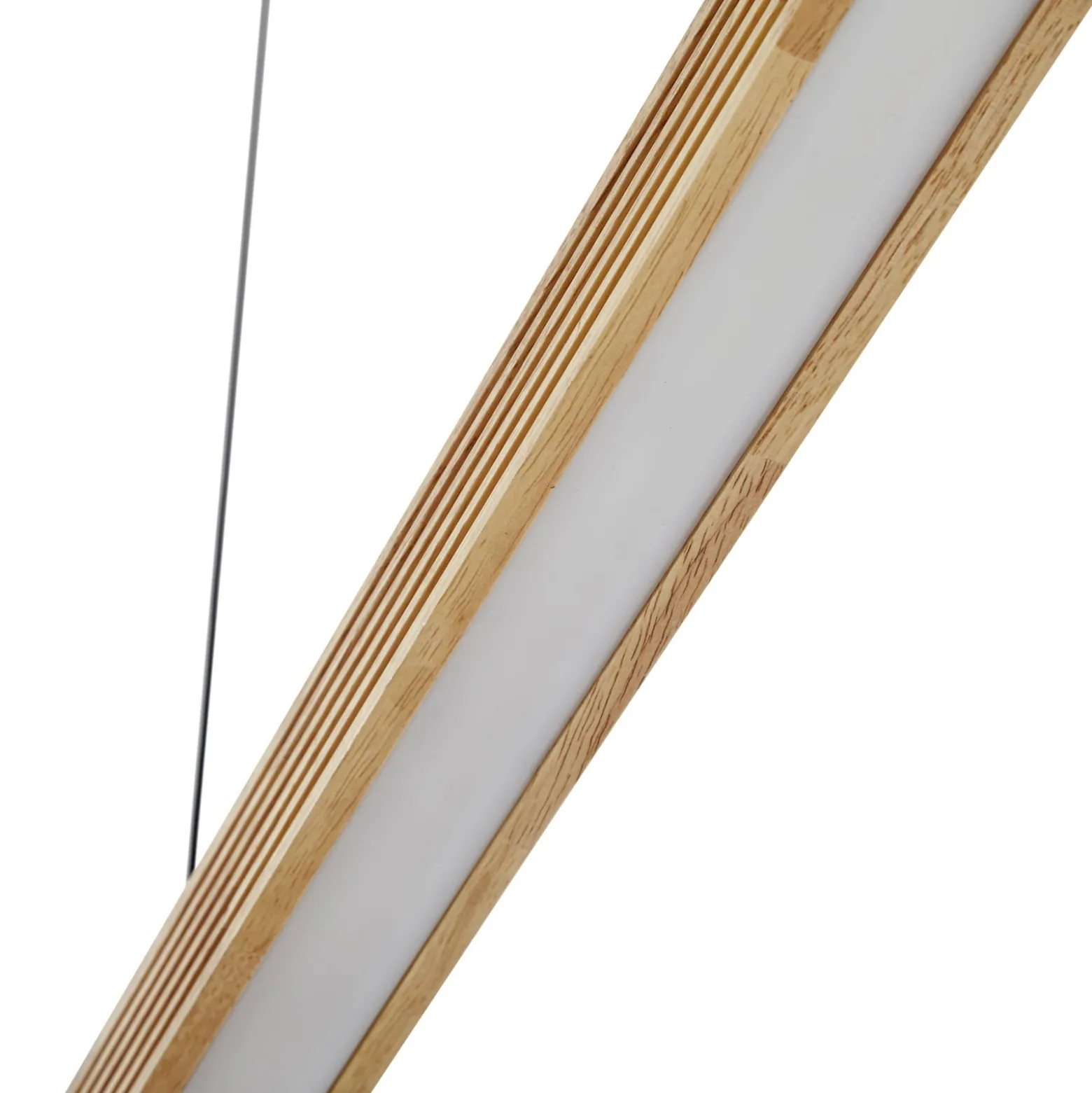 Lucande LED-riippuvalaisin Emara, vaalea puu, tammi, CCT