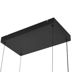 Lucande LED-riippuvalaisin Estante, musta, himmennettävä