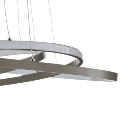 Lucande LED-riippuvalaisin Ezana, nikkeli, metalli, Ø 80 cm
