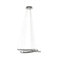 Lucande LED-riippuvalaisin Ezana, nikkeli, metalli, Ø 80 cm
