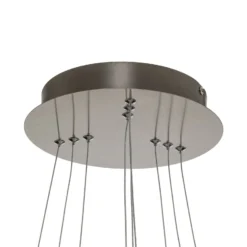 Lucande LED-riippuvalaisin Ezana, nikkeli, metalli, Ø 80 cm