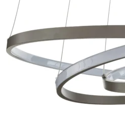 Lucande LED-riippuvalaisin Ezana, nikkeli, metalli, Ø 80 cm