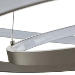 Lucande LED-riippuvalaisin Ezana, nikkeli, metalli, Ø 80 cm