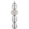 Lucande LED-riippuvalaisin Fedra, lasi, harmaa/valkoinen, Ø 17 cm