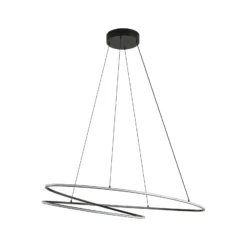 Lucande LED-riippuvalaisin Gavril, 100 cm, musta, himmennettävä