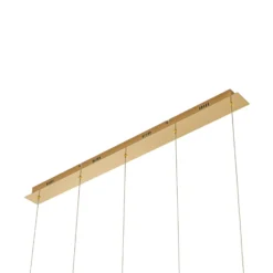 Lucande LED-riippuvalaisin Hayley, 96 cm, 5-valo, kulta, lasi