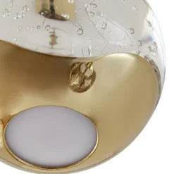 Lucande LED-riippuvalaisin Hayley, Ø 25 cm, 3-valo, kulta, lasi