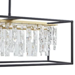 Lucande LED-riippuvalaisin Kassi, musta, rauta, himmennettävä, 90 cm