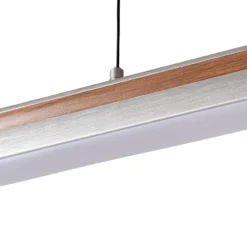 Lucande LED-riippuvalaisin Lutana, ruusukulta/puunvärinen, 101 cm