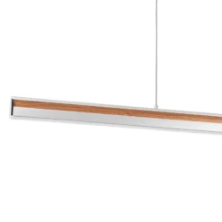 Lucande LED-riippuvalaisin Lutana, ruusukulta/puunvärinen, 101 cm