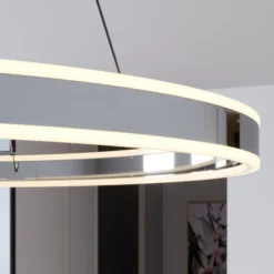 Lucande LED-riippuvalaisin Lyani, 80 cm, kromi, himmennettävä