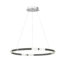 Lucande LED-riippuvalaisin Lyani, 80 cm, kromi, himmennettävä
