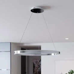 Lucande LED-riippuvalaisin Lyani, 80 cm, kromi, himmennettävä