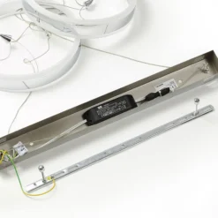 Lucande LED-riippuvalaisin Lyani, 85 cm, 2-valo, kromi, himmennettävä