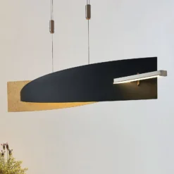Lucande LED-riippuvalaisin Marija, 101 cm, musta, himmennettävä