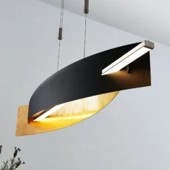 Lucande LED-riippuvalaisin Marija, 101 cm, musta, himmennettävä