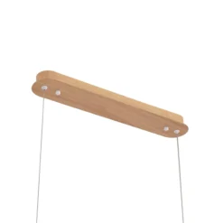 Lucande LED-riippuvalaisin Maruta, puu, palkki, 120 cm, 3000K