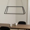 Lucande LED-riippuvalaisin Mensola, musta, alumiini, 75 cm