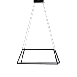Lucande LED-riippuvalaisin Mensola, musta, alumiini, 75 cm