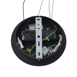 Lucande LED-riippuvalaisin Pallo, 12-lamppuinen, musta/kulta, lasi