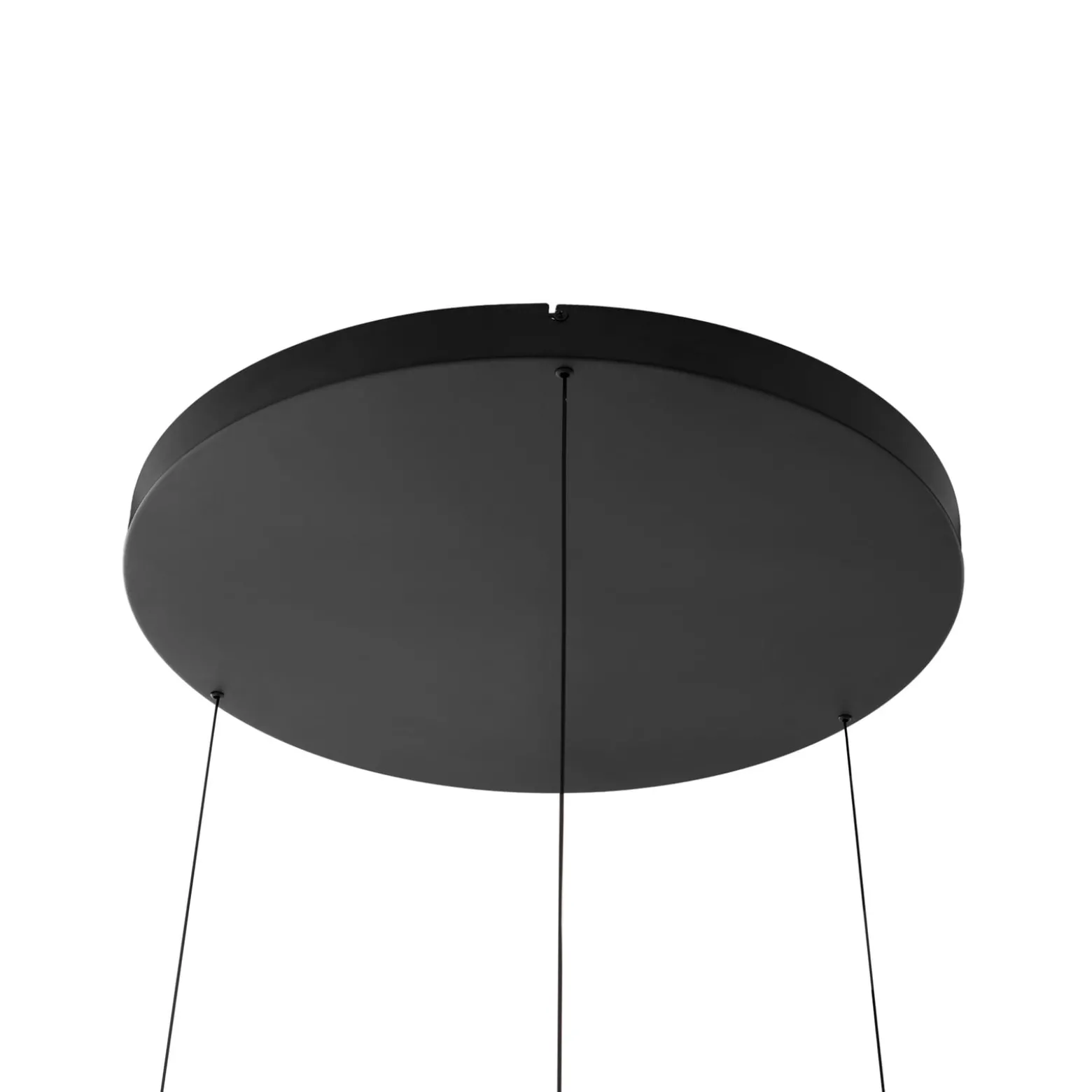 Lucande LED-riippuvalaisin Philine, Ø 60 cm, musta, rautaa
