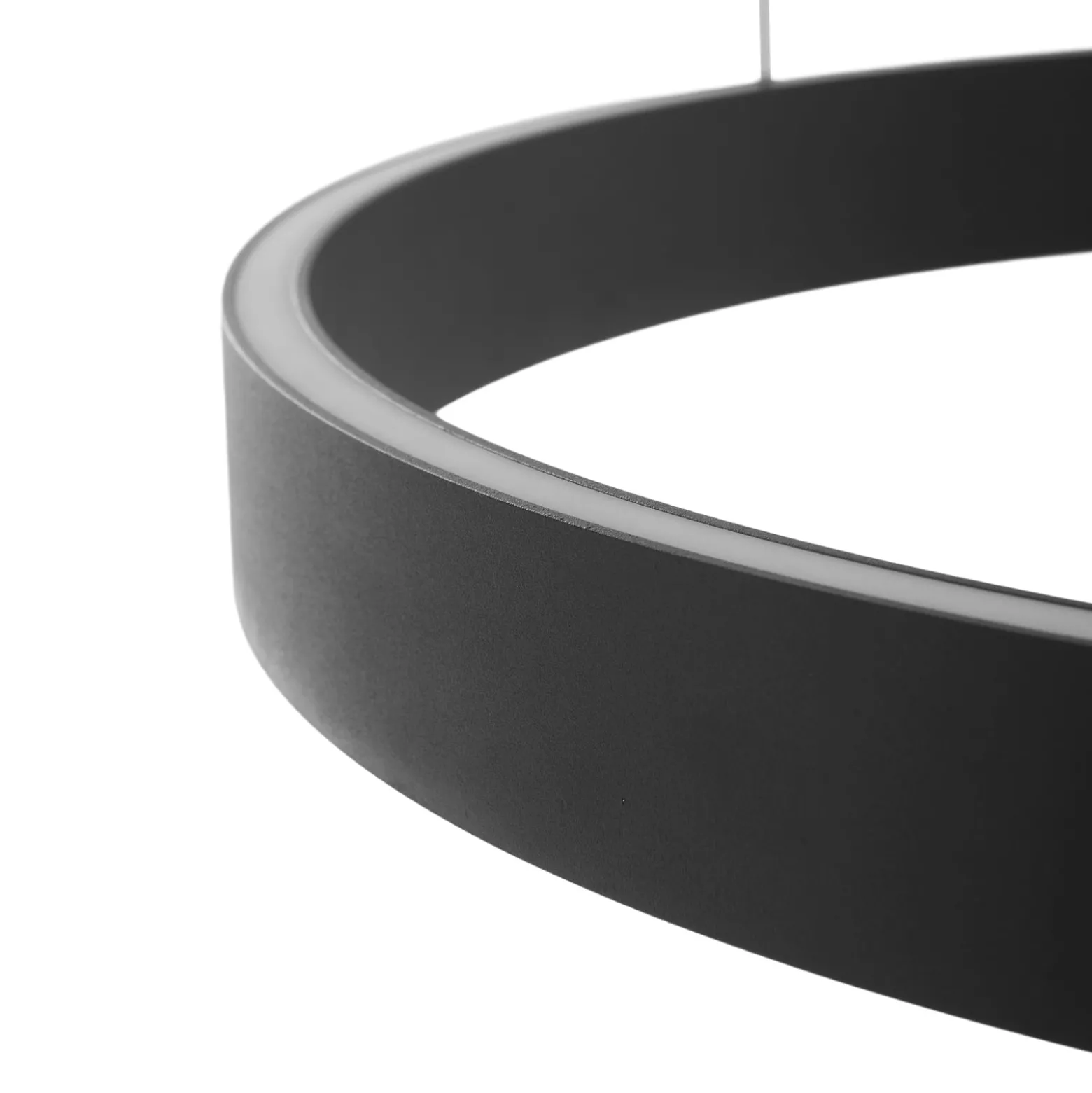 Lucande LED-riippuvalaisin Philine, Ø 60 cm, musta, rautaa