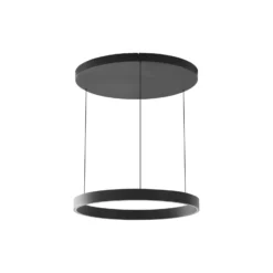 Lucande LED-riippuvalaisin Philine, Ø 60 cm, musta, rautaa