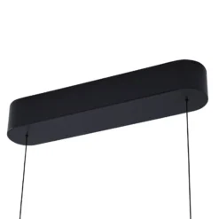 Lucande LED-riippuvalaisin Solvar, 117 cm, musta, CCT, himmennettävä