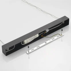 Lucande LED-riippuvalaisin Stakato, 140 cm, 6 valoa, himmennettävä