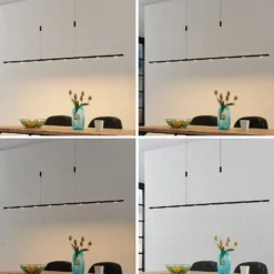 Lucande LED-riippuvalaisin Stakato, 180 cm, 8-valoinen, himmennettävä