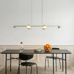 Lucande LED-riippuvalaisin Steve, alumiini, 113 cm, 6-lamppuinen, himmennettävä