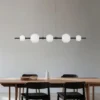 Lucande LED-riippuvalaisin Tanira, musta/valkoinen, 140 cm, himmennettävä