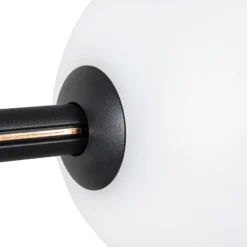 Lucande LED-riippuvalaisin Tanira, musta/valkoinen, 140 cm, himmennettävä