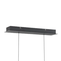 Lucande LED-riippuvalaisin Tanira, musta/valkoinen, 140 cm, himmennettävä
