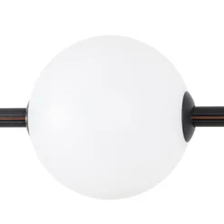 Lucande LED-riippuvalaisin Tanira, musta/valkoinen, 140 cm, himmennettävä