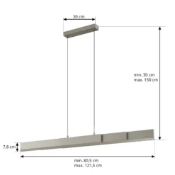 Lucande LED-riippuvalaisin Torven, alumiini, CCT, jatkettava