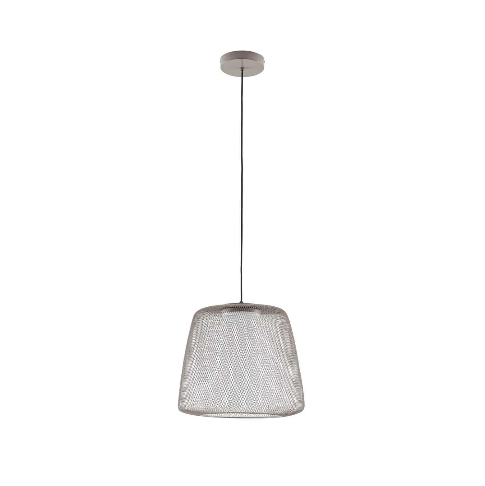 Lucande LED-riippuvalaisin ulos Korvyn, harmaa, Ø 50 cm, porrastettu