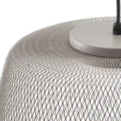 Lucande LED-riippuvalaisin ulos Korvyn, harmaa, Ø 50 cm, porrastettu