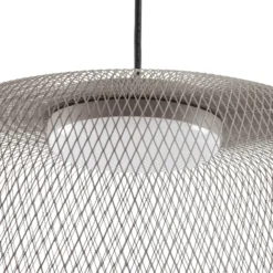Lucande LED-riippuvalaisin ulos Korvyn, harmaa, Ø 50 cm, porrastettu