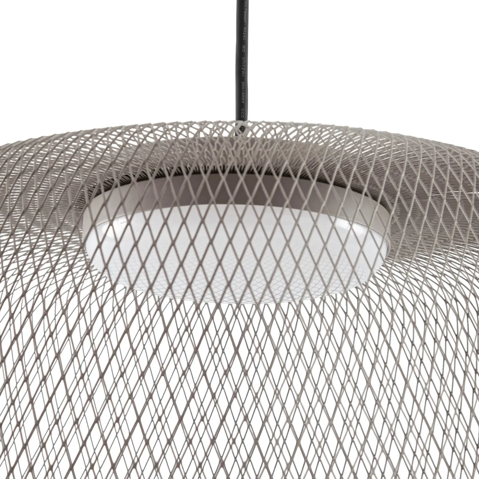 Lucande LED-riippuvalaisin ulos Korvyn, harmaa, Ø 50 cm, porrastettu