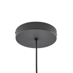Lucande LED-riippuvalaisin ulos Korvyn, musta, Ø50 cm, portaattomasti