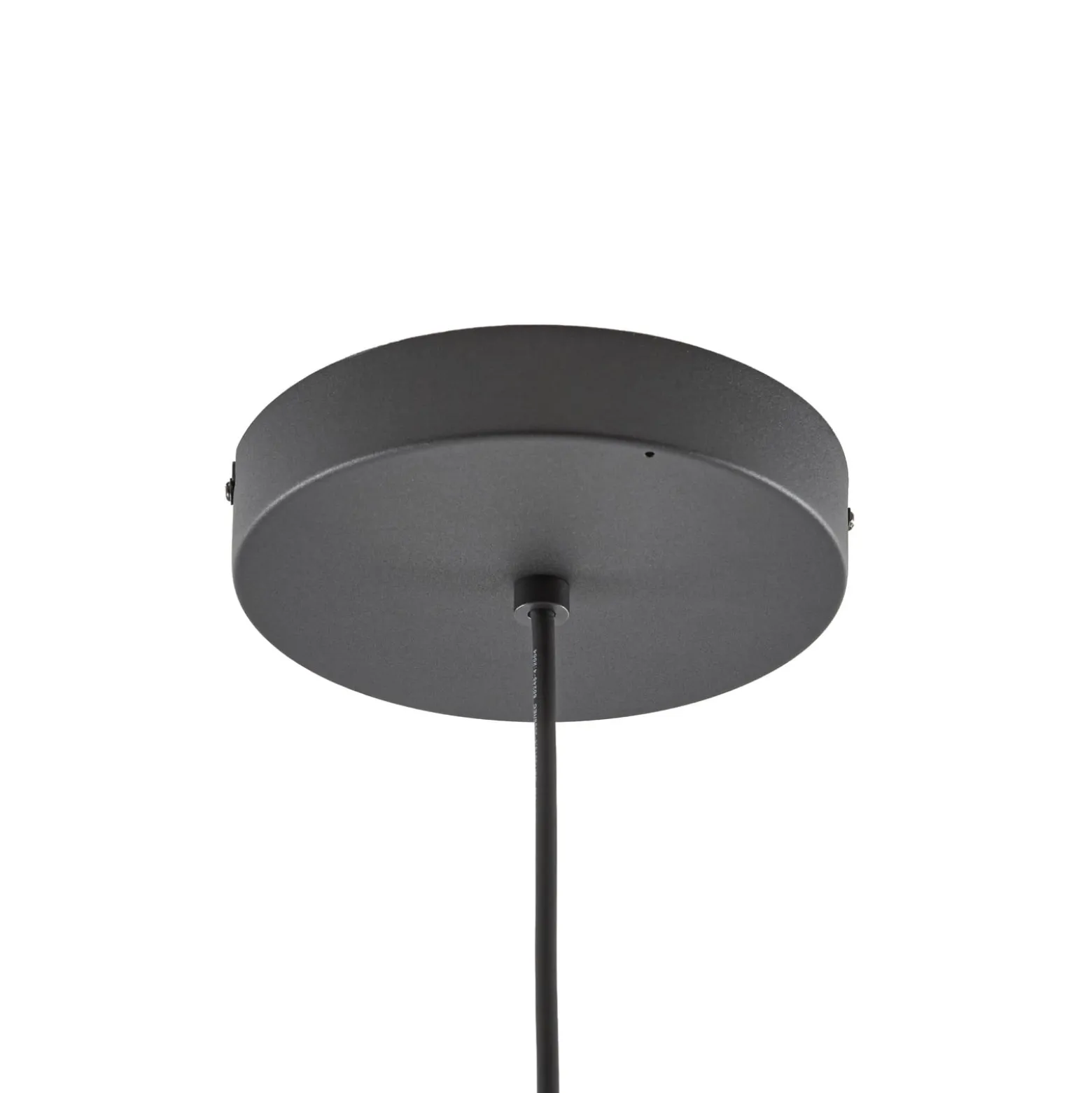 Lucande LED-riippuvalaisin ulos Korvyn, musta, Ø50 cm, portaattomasti