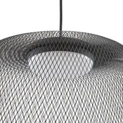 Lucande LED-riippuvalaisin ulos Korvyn, musta, Ø50 cm, portaattomasti