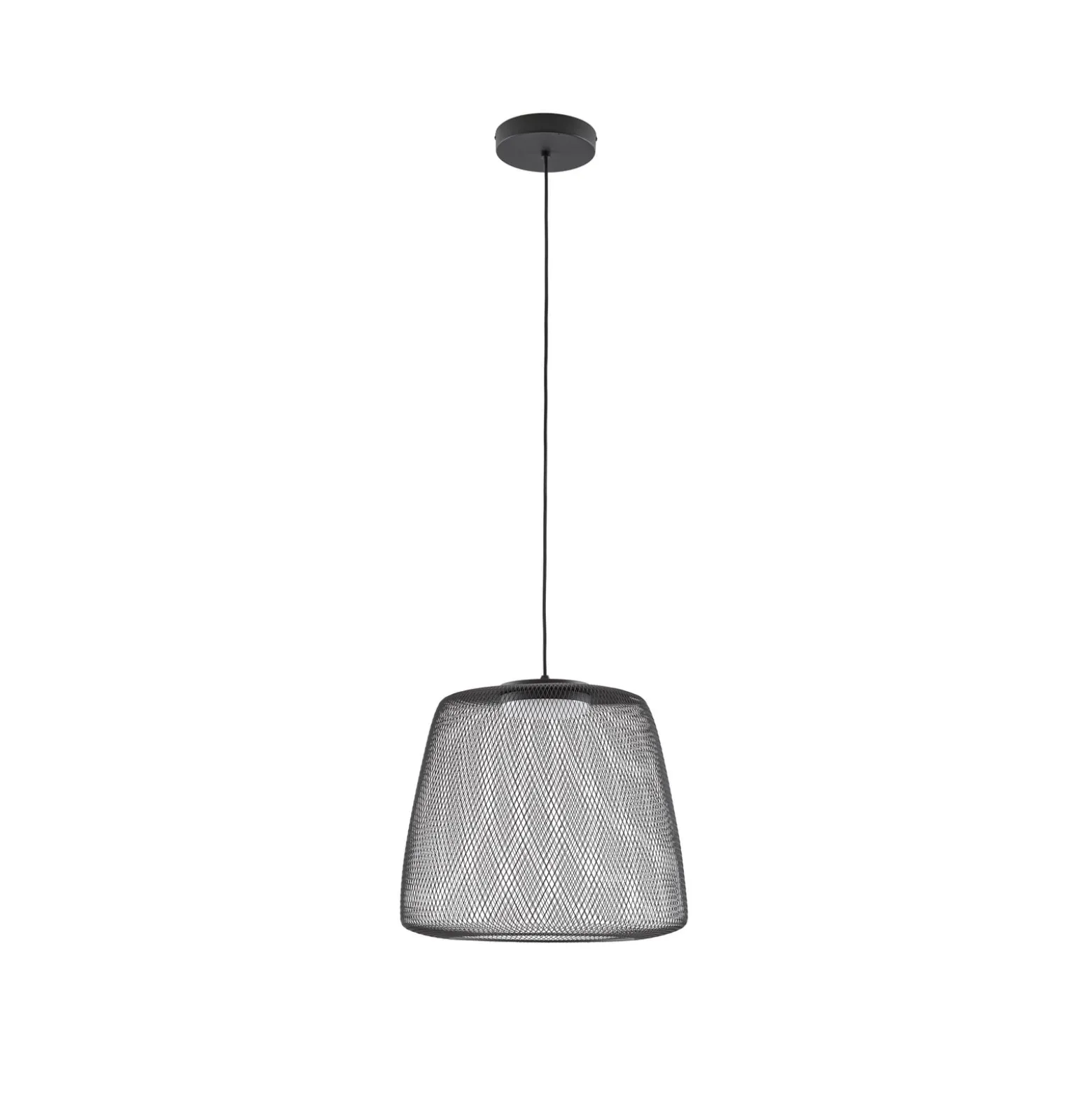 Lucande LED-riippuvalaisin ulos Korvyn, musta, Ø50 cm, portaattomasti