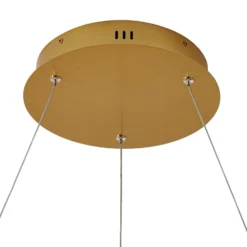 Lucande LED-riippuvalaisin Yonam, Ø 80 cm, 1-lamppuinen, kultainen, CCT