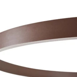 Lucande LED-riippuvalaisin Yonam, Ø 80 cm, 1-lamppuinen, ruskea, CCT